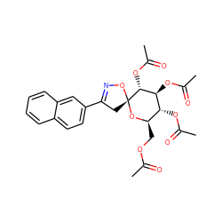 CC(=O)OC[C@H]1O[C@@]2(CC(c3ccc4ccccc4c3)=NO2)[C@H](OC(C)=O)[C@@H](OC(C)=O)[C@@H]1OC(C)=O ZINC000653700260