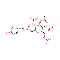 CC(=O)OC[C@H]1O[C@@H](CC(=O)/C=C/c2ccc(O)cc2)[C@H](OC(C)=O)[C@@H](OC(C)=O)[C@H]1OC(C)=O ZINC000095584546