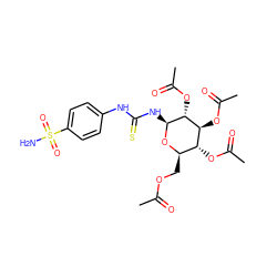 CC(=O)OC[C@H]1O[C@@H](NC(=S)Nc2ccc(S(N)(=O)=O)cc2)[C@H](OC(C)=O)[C@@H](OC(C)=O)[C@@H]1OC(C)=O ZINC000073310000