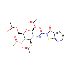 CC(=O)OC[C@H]1O[C@@H](OC(C)=O)[C@H](NC(=O)n2sc3ncccc3c2=O)[C@@H](OC(C)=O)[C@@H]1OC(C)=O ZINC001772587867