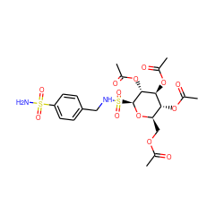 CC(=O)OC[C@H]1O[C@@H](S(=O)(=O)NCc2ccc(S(N)(=O)=O)cc2)[C@H](OC(C)=O)[C@@H](OC(C)=O)[C@@H]1OC(C)=O ZINC000049784073