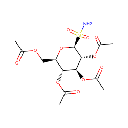 CC(=O)OC[C@H]1O[C@@H](S(N)(=O)=O)[C@H](OC(C)=O)[C@@H](OC(C)=O)[C@@H]1OC(C)=O ZINC000045255001