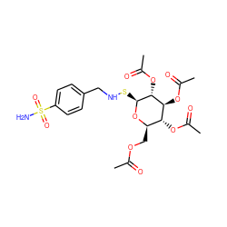 CC(=O)OC[C@H]1O[C@@H](SNCc2ccc(S(N)(=O)=O)cc2)[C@H](OC(C)=O)[C@@H](OC(C)=O)[C@@H]1OC(C)=O ZINC000049781279