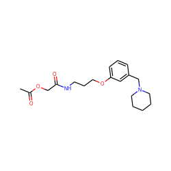 CC(=O)OCC(=O)NCCCOc1cccc(CN2CCCCC2)c1 ZINC000003812908