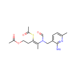 CC(=O)OCC/C(SC(C)=O)=C(\C)N(C=O)Cc1ccc(C)nc1N ZINC000028976188