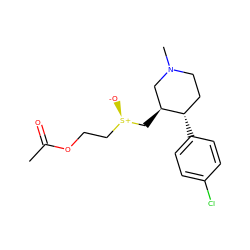 CC(=O)OCC[S@@+]([O-])C[C@H]1CN(C)CC[C@@H]1c1ccc(Cl)cc1 ZINC000013584847