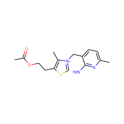 CC(=O)OCCc1sc[n+](Cc2ccc(C)nc2N)c1C ZINC000029125927