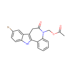 CC(=O)OCN1C(=O)Cc2c([nH]c3ccc(Br)cc23)-c2ccccc21 ZINC000027180197