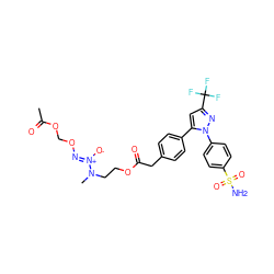 CC(=O)OCO/N=[N+](\[O-])N(C)CCOC(=O)Cc1ccc(-c2cc(C(F)(F)F)nn2-c2ccc(S(N)(=O)=O)cc2)cc1 ZINC000049679220