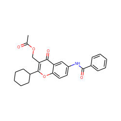 CC(=O)OCc1c(C2CCCCC2)oc2ccc(NC(=O)c3ccccc3)cc2c1=O ZINC000299869743