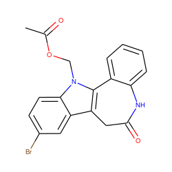 CC(=O)OCn1c2c(c3cc(Br)ccc31)CC(=O)Nc1ccccc1-2 ZINC000027106814