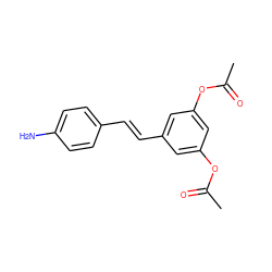 CC(=O)Oc1cc(/C=C/c2ccc(N)cc2)cc(OC(C)=O)c1 ZINC000053313376