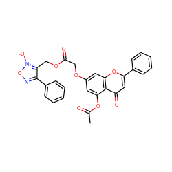 CC(=O)Oc1cc(OCC(=O)OCc2c(-c3ccccc3)no[n+]2[O-])cc2oc(-c3ccccc3)cc(=O)c12 ZINC000066100007