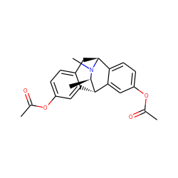 CC(=O)Oc1ccc2c(c1)[C@H]1c3cc(OC(C)=O)ccc3[C@H](C2)N(C)[C@@H]1C ZINC000473235109