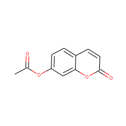 CC(=O)Oc1ccc2ccc(=O)oc2c1 ZINC000000518315