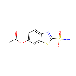 CC(=O)Oc1ccc2nc(S(N)(=O)=O)sc2c1 ZINC000026496853