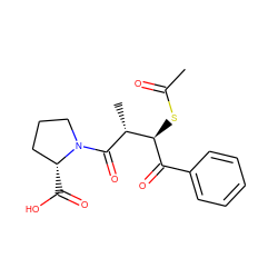 CC(=O)S[C@@H](C(=O)c1ccccc1)[C@@H](C)C(=O)N1CCC[C@H]1C(=O)O ZINC000027317027