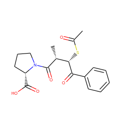 CC(=O)S[C@H](C(=O)c1ccccc1)[C@@H](C)C(=O)N1CCC[C@H]1C(=O)O ZINC000027309304