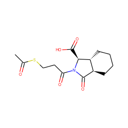 CC(=O)SCCC(=O)N1C(=O)[C@@H]2CCCC[C@H]2[C@@H]1C(=O)O ZINC000058538012