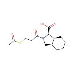 CC(=O)SCCC(=O)N1C[C@@H]2CCCC[C@@H]2[C@@H]1C(=O)O ZINC000028107870