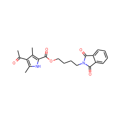 CC(=O)c1c(C)[nH]c(C(=O)OCCCCN2C(=O)c3ccccc3C2=O)c1C ZINC000003416774