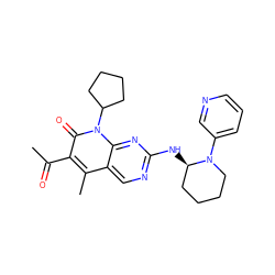 CC(=O)c1c(C)c2cnc(N[C@@H]3CCCCN3c3cccnc3)nc2n(C2CCCC2)c1=O ZINC001772630488