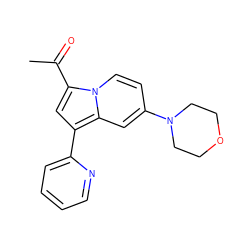 CC(=O)c1cc(-c2ccccn2)c2cc(N3CCOCC3)ccn12 ZINC000095920941