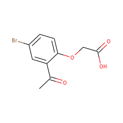 CC(=O)c1cc(Br)ccc1OCC(=O)O ZINC000036127031