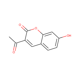 CC(=O)c1cc2ccc(O)cc2oc1=O ZINC000000047516