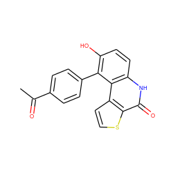 CC(=O)c1ccc(-c2c(O)ccc3[nH]c(=O)c4sccc4c23)cc1 ZINC000150014209