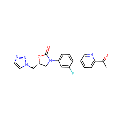 CC(=O)c1ccc(-c2ccc(N3C[C@H](Cn4ccnn4)OC3=O)cc2F)cn1 ZINC000028711454