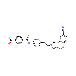 CC(=O)c1ccc(C(=O)Nc2ccc(CCN3C[C@@H]4COc5ccc(C#N)cc5[C@@H]4C3)cc2)cc1 ZINC000026182366