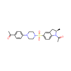 CC(=O)c1ccc(N2CCN(S(=O)(=O)c3ccc4c(c3)C[C@@H](C)N4C(C)=O)CC2)cc1 ZINC000009680359