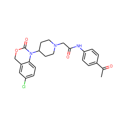 CC(=O)c1ccc(NC(=O)CN2CCC(N3C(=O)OCc4cc(Cl)ccc43)CC2)cc1 ZINC000013612775