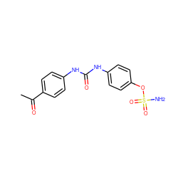 CC(=O)c1ccc(NC(=O)Nc2ccc(OS(N)(=O)=O)cc2)cc1 ZINC000084653842