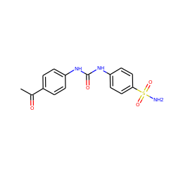 CC(=O)c1ccc(NC(=O)Nc2ccc(S(N)(=O)=O)cc2)cc1 ZINC000018178960