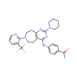 CC(=O)c1ccc(Nc2nc(N3CCCCC3)nc3c2CCN(c2ncccc2C(F)(F)F)CC3)cc1 ZINC000168648256