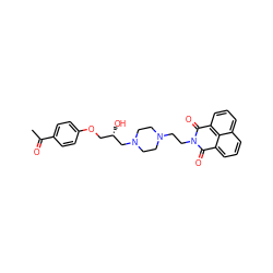 CC(=O)c1ccc(OC[C@H](O)CN2CCN(CCN3C(=O)c4cccc5cccc(c45)C3=O)CC2)cc1 ZINC000084459729