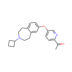 CC(=O)c1ccc(Oc2ccc3c(c2)CCN(C2CCC2)CC3)cn1 ZINC000103242301