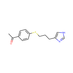 CC(=O)c1ccc(SCCCc2c[nH]cn2)cc1 ZINC000028020924