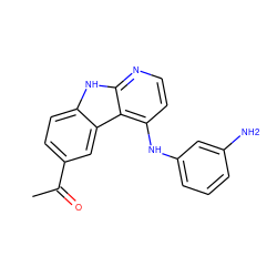 CC(=O)c1ccc2[nH]c3nccc(Nc4cccc(N)c4)c3c2c1 ZINC000103297341