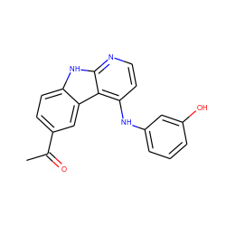 CC(=O)c1ccc2[nH]c3nccc(Nc4cccc(O)c4)c3c2c1 ZINC000103297335