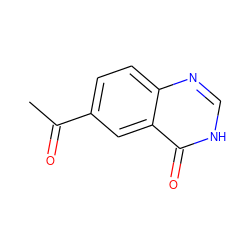 CC(=O)c1ccc2nc[nH]c(=O)c2c1 ZINC000045187833