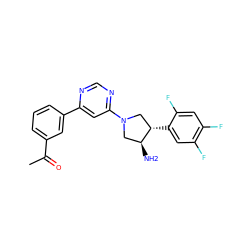 CC(=O)c1cccc(-c2cc(N3C[C@H](c4cc(F)c(F)cc4F)[C@@H](N)C3)ncn2)c1 ZINC000028823834