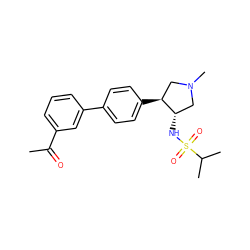 CC(=O)c1cccc(-c2ccc([C@H]3CN(C)C[C@@H]3NS(=O)(=O)C(C)C)cc2)c1 ZINC000038209611