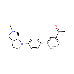 CC(=O)c1cccc(-c2ccc(N3CC[C@@H]4CN(C)C[C@@H]43)cc2)c1 ZINC000043013161