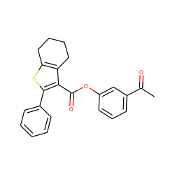 CC(=O)c1cccc(OC(=O)c2c(-c3ccccc3)sc3c2CCCC3)c1 ZINC001772597341