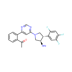 CC(=O)c1ccccc1-c1cc(N2C[C@H](c3cc(F)c(F)cc3F)[C@@H](N)C2)ncn1 ZINC000028823829