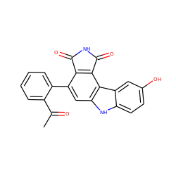 CC(=O)c1ccccc1-c1cc2[nH]c3ccc(O)cc3c2c2c1C(=O)NC2=O ZINC000034804167