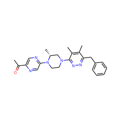 CC(=O)c1cnc(N2CCN(c3nnc(Cc4ccccc4)c(C)c3C)C[C@H]2C)cn1 ZINC000168019344